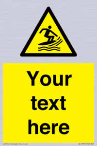 Custom Warning surf craft area